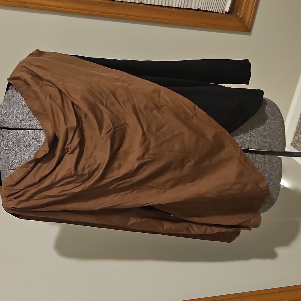Elegant Brown and Black Women's Top